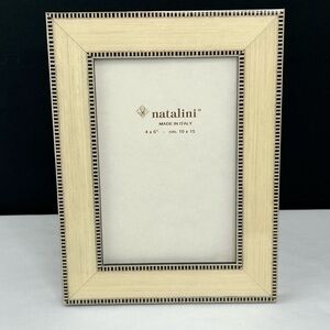 Natalini - ‘Ivory Double Border’ wood picture frame. 4” x 6”. NWT.